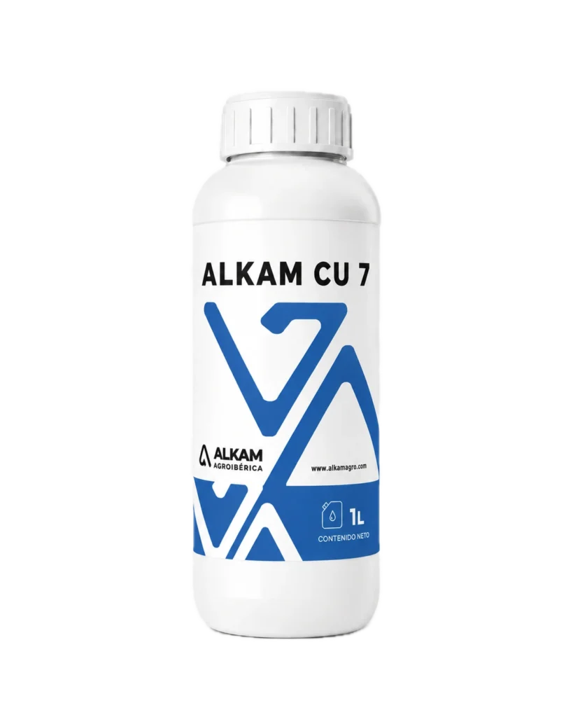 Envase de ALKAM CU 7, gama Correctores de carencias de Alkama Agro