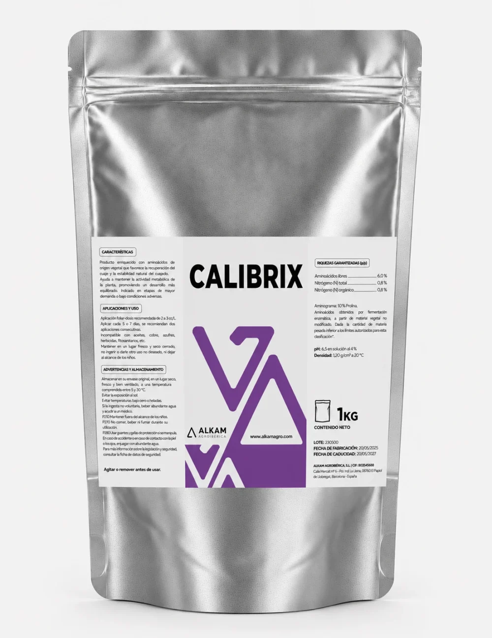 Envase de CALIBRIX, gama Especialidades de Alkama Agro