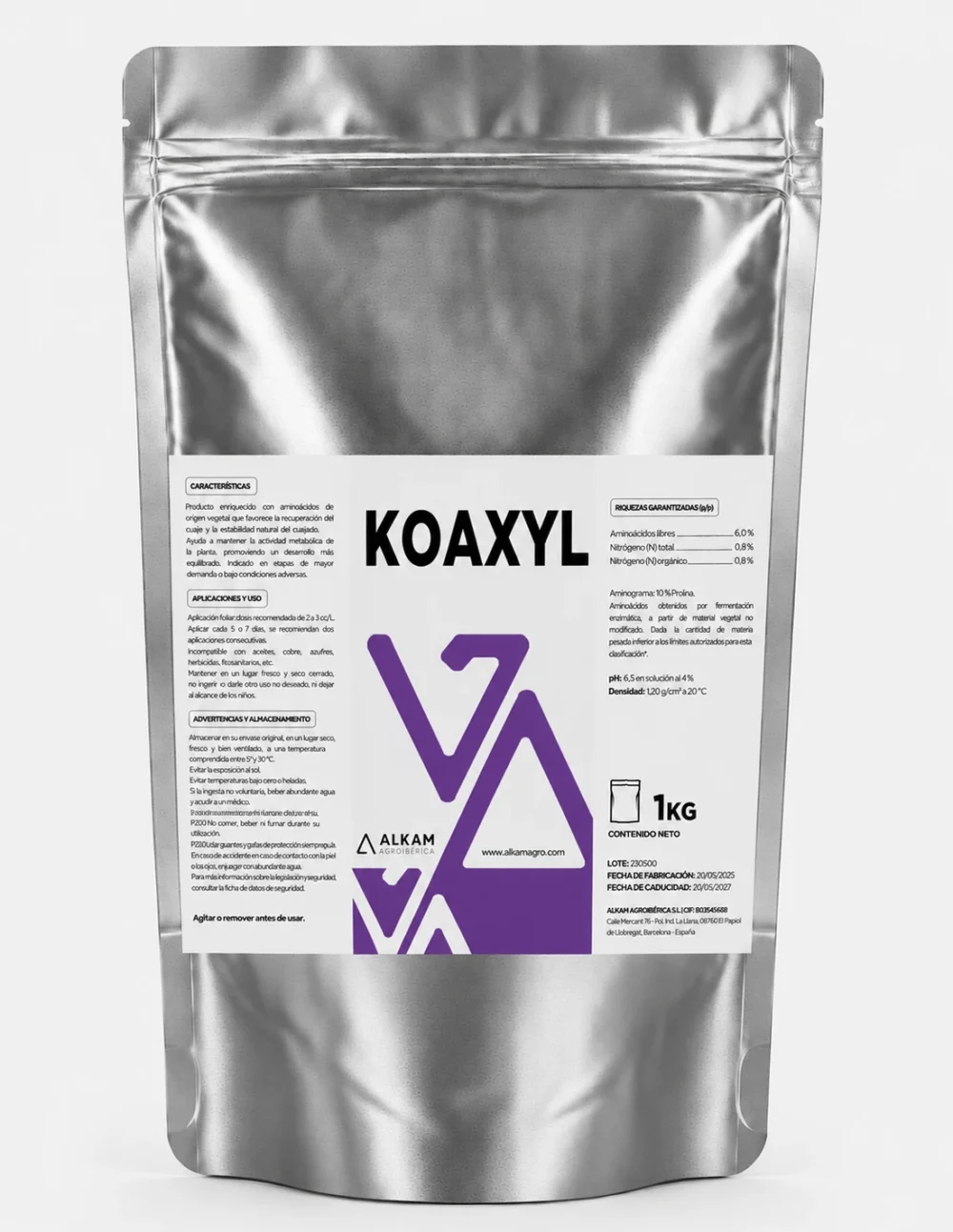 Envase de KOAXYL, gama Especialidades de Alkama Agro