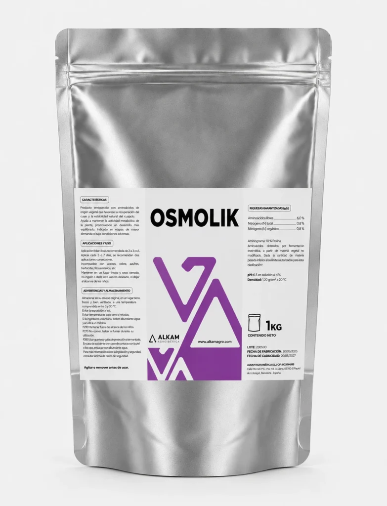 Envase de OSMOLIK, gama Especialidades de Alkama Agro