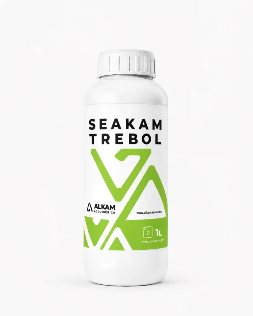Envase de SEAKAM TREBOL, gama Bioactivadores de Alkama Agro