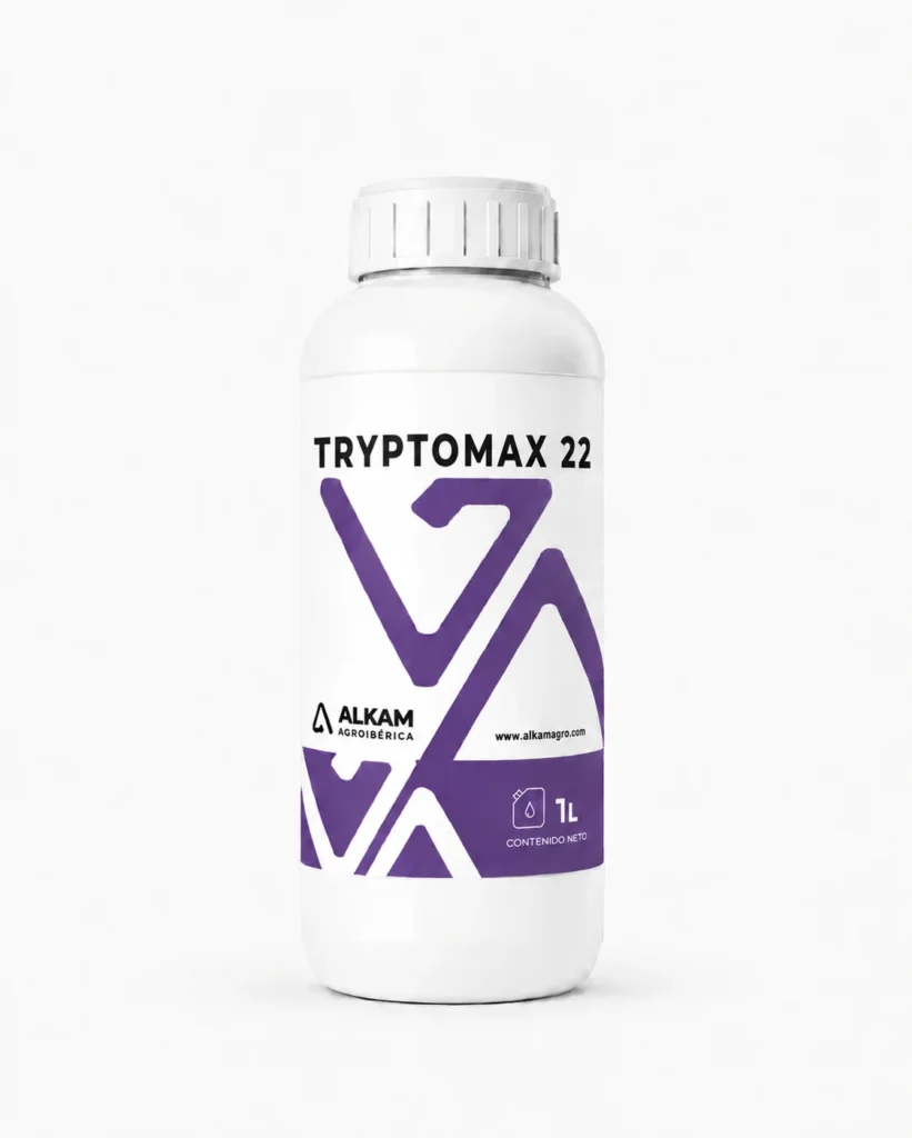 Envase de TRYPTOMAX 22, gama Especialidades de Alkama Agro